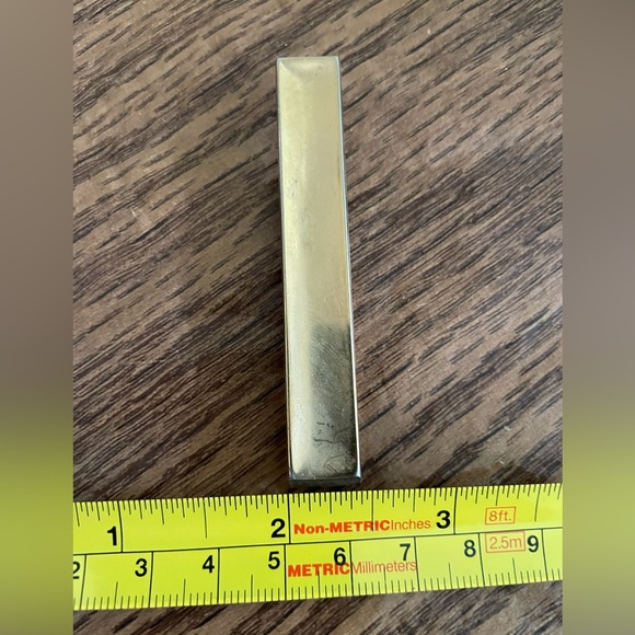 Vintage Tie Clip/Bar or Money Clip by Swank - Gold Rectangular Shape - Picture 6 of 6